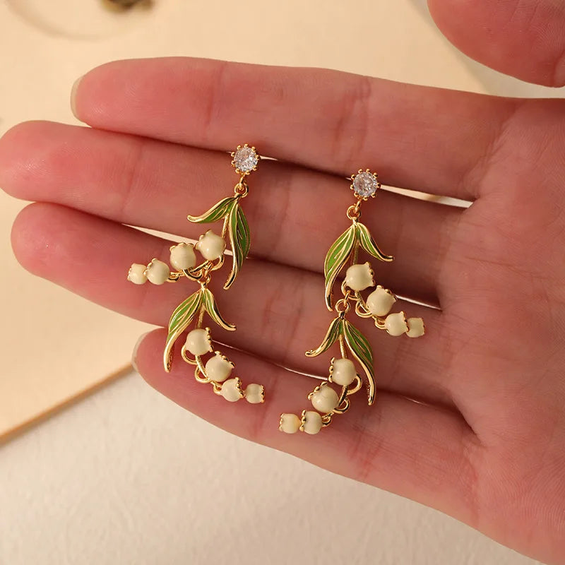 Green Leaf Earrings