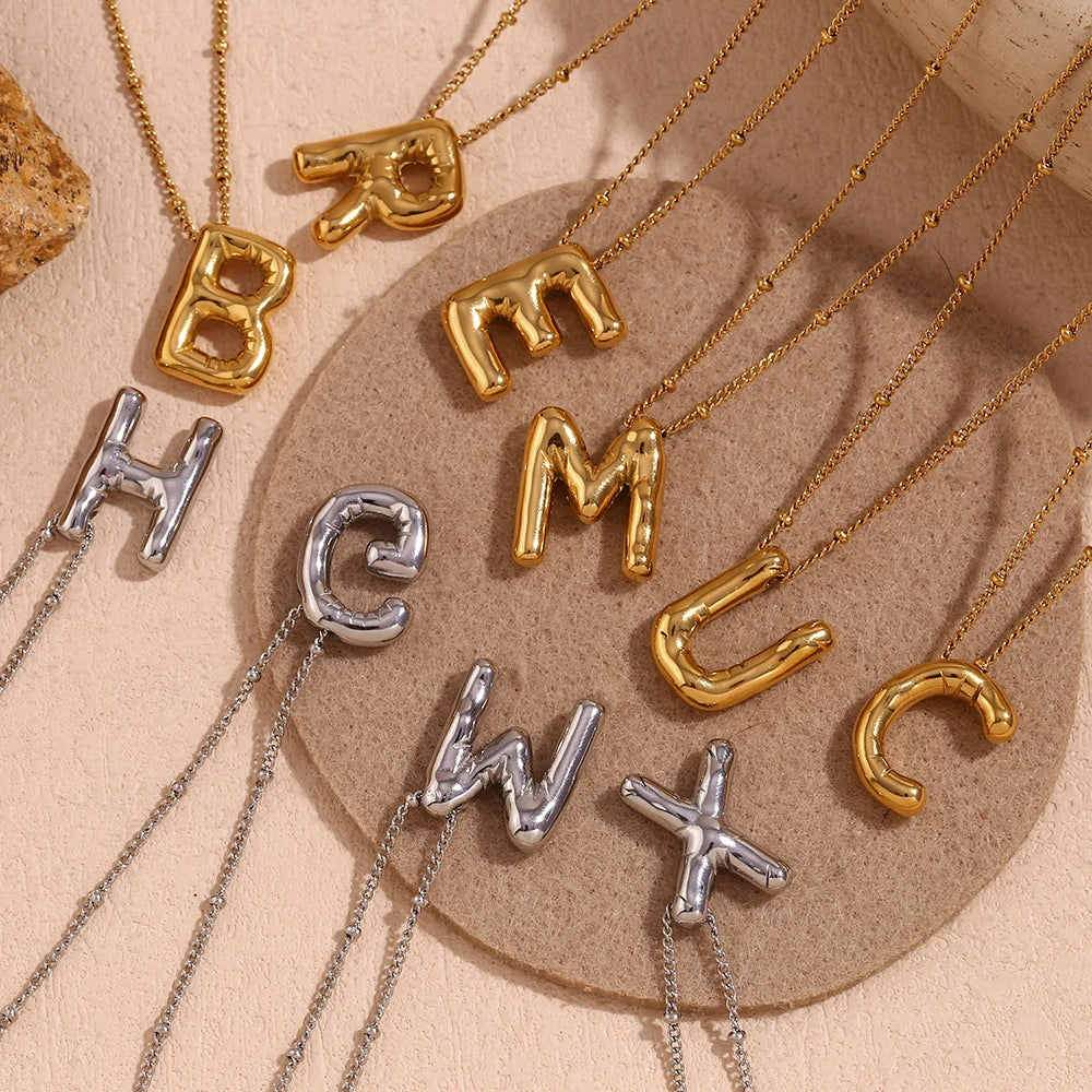 Party Balloon Initial Necklace