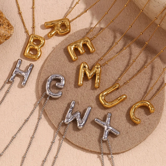 Party Balloon Initial Necklace