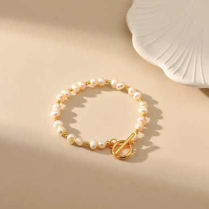 18k Pearl Bead Bracelet