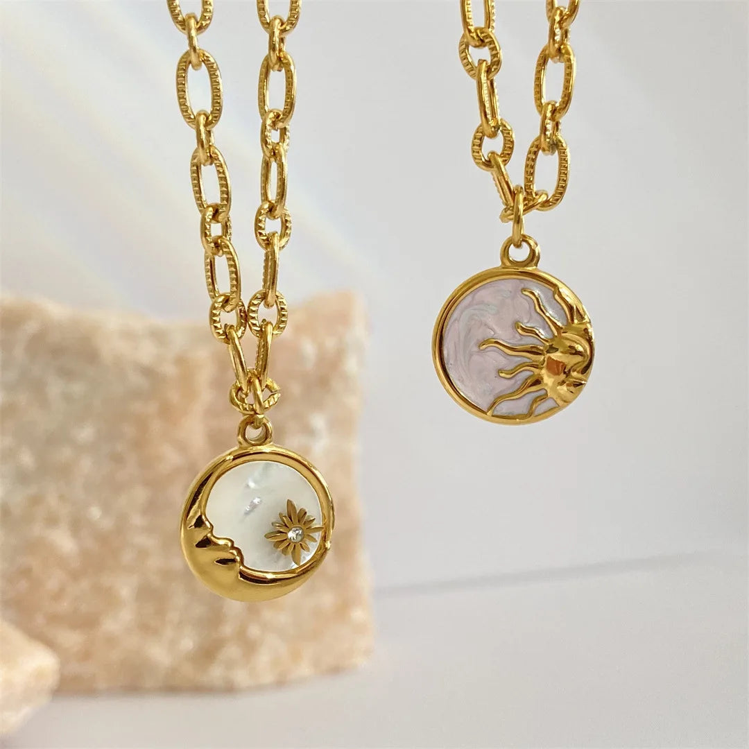 Vintage Sun & Moon Necklaces