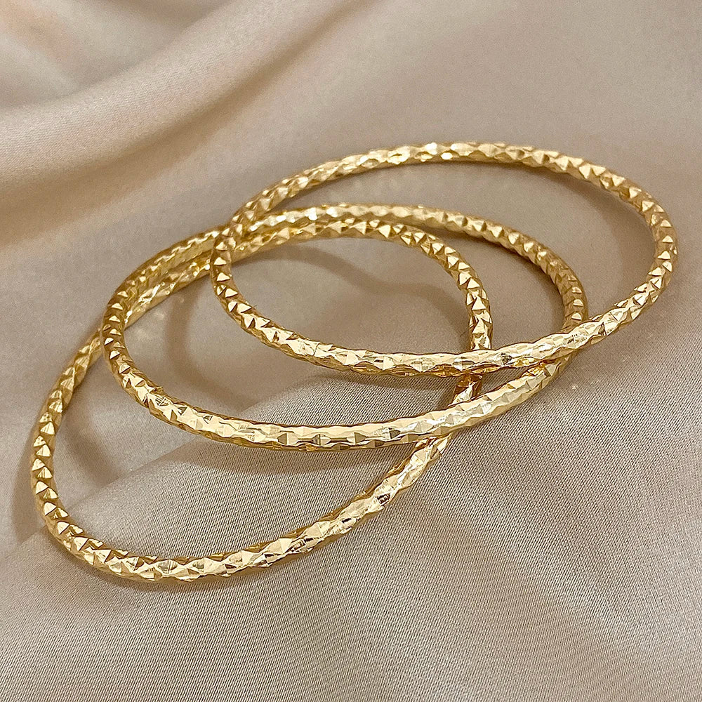 3PC Geometric Bangles