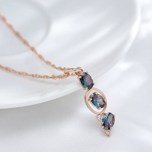 Iridescent Drop Necklace