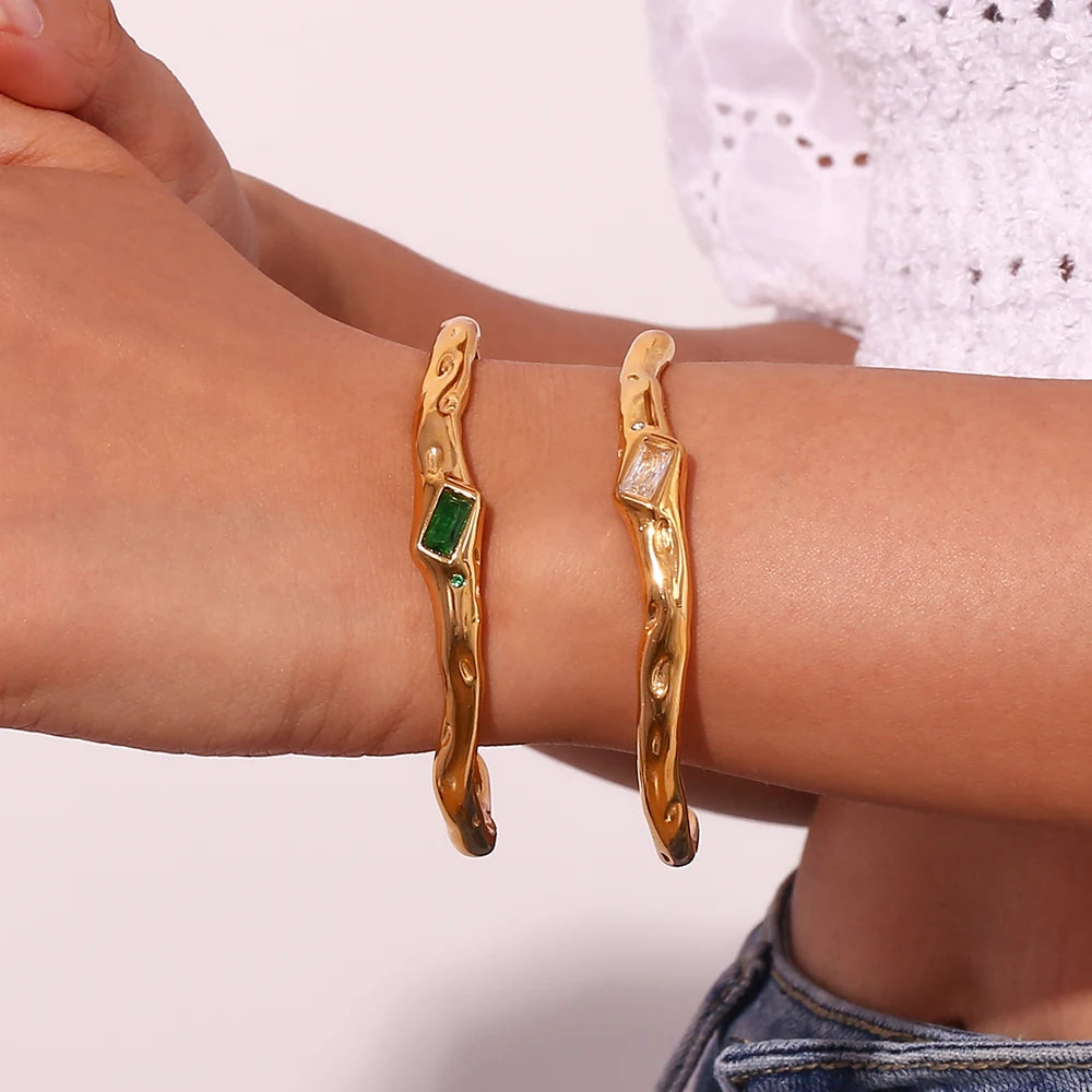 18k Irregular Twig Bracelet