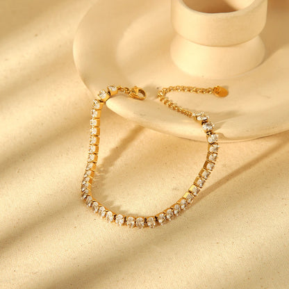 18k Geometric Crystal Bracelet