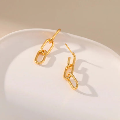 Minimal Chain Hoop Earrings