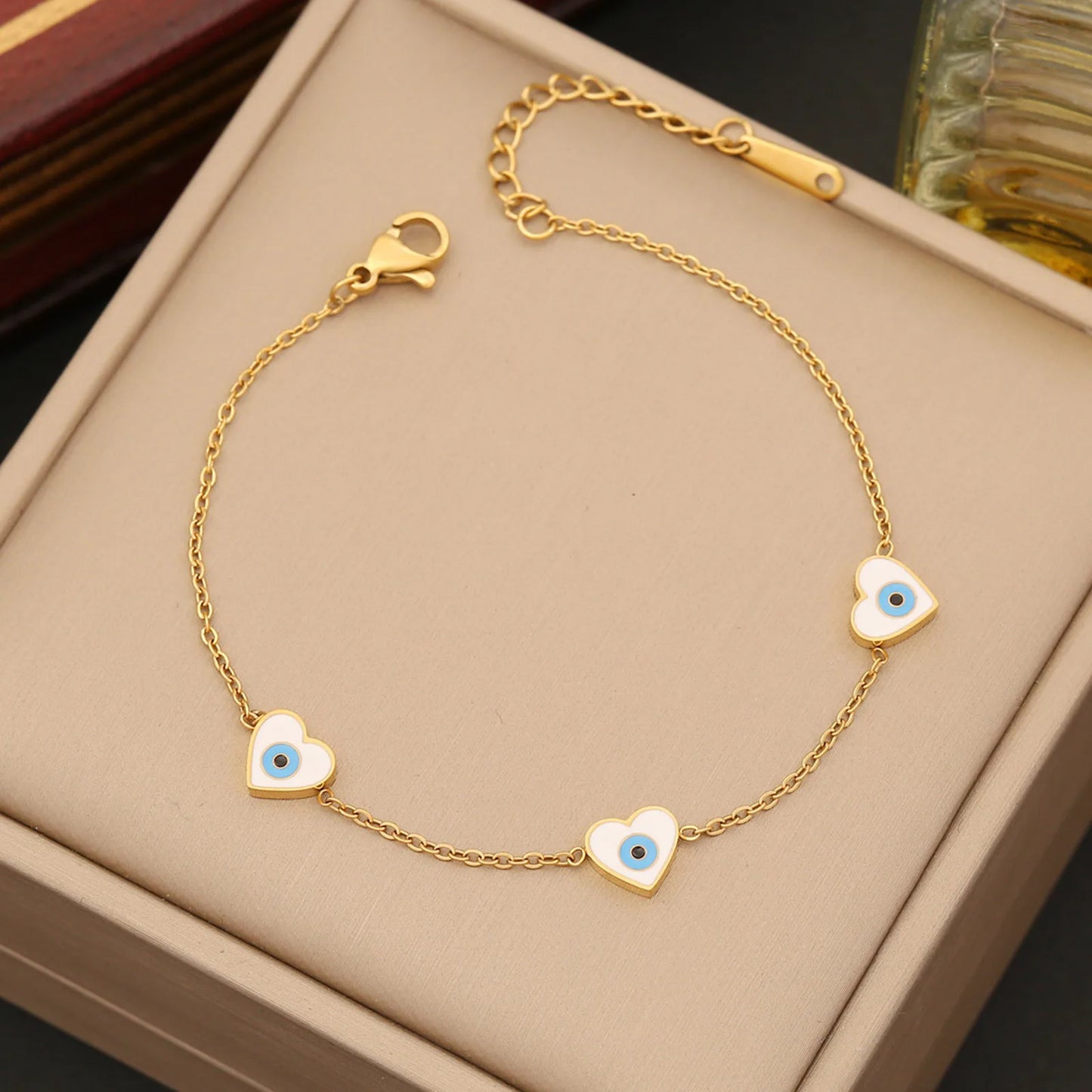 Evil Eye Heart Bracelet