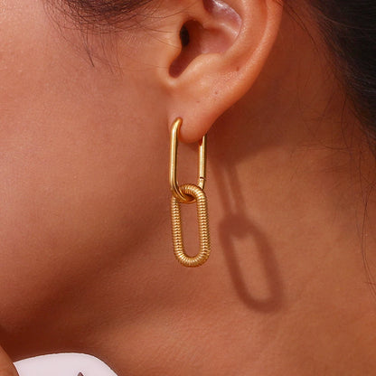 18k Textured Hoop Earrings