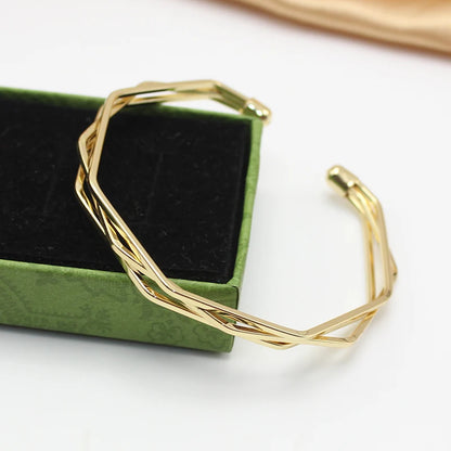 Multilayer Geometric Line Bangle