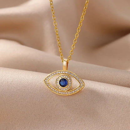 Crystal Evil Eye Necklace