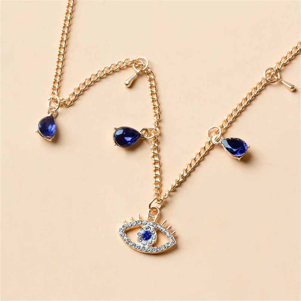 Evil Eye Tear Drop Choker