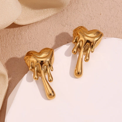 Melted Heart Earrings