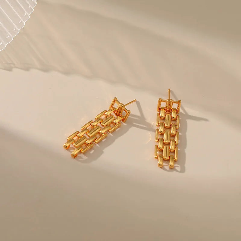 18k Watch Band Earrings