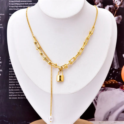 Love Lock Pearl Necklace