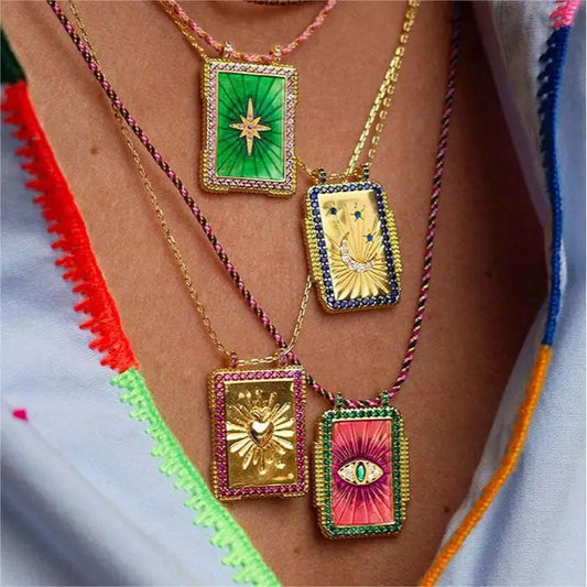 Bohemian Tarot Card Necklace