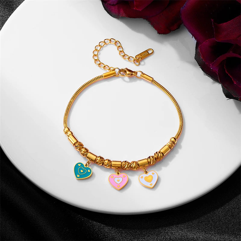 Heart Charm Bracelet