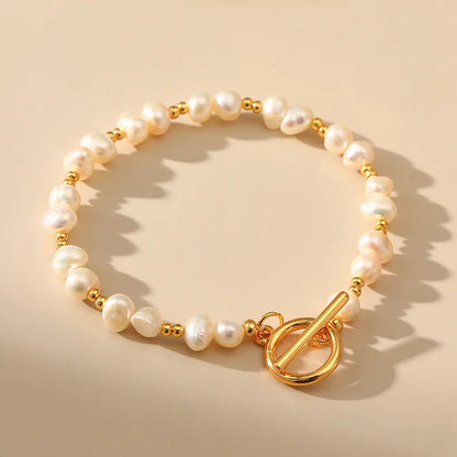 18k Pearl Bead Bracelet