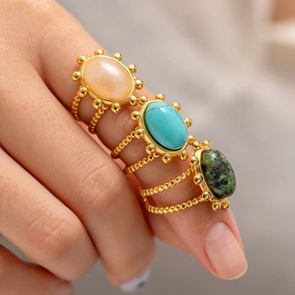 Retro Stone Rings