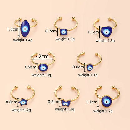 Open Evil Eye Shape Rings