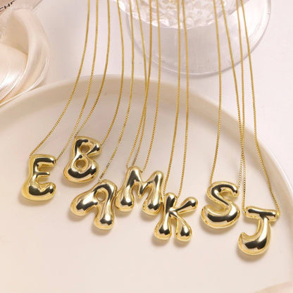 Funky Bubble Initial Necklaces