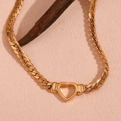 18k Heart Choker Necklace