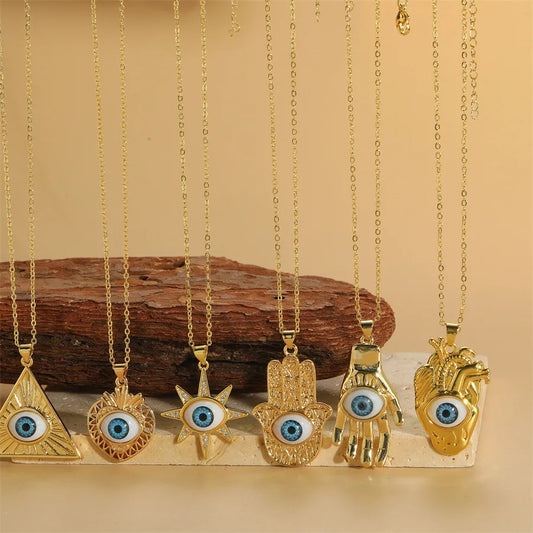 Exaggerated Evil Eye Necklaces