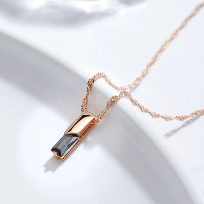 Iridescent Bar Necklace