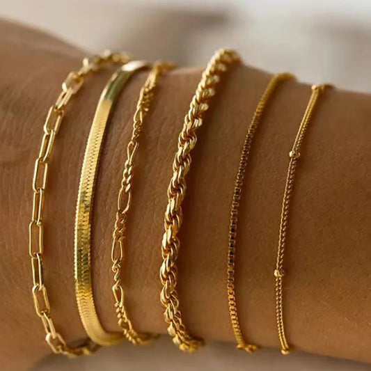 18k Modern Chain Bracelets