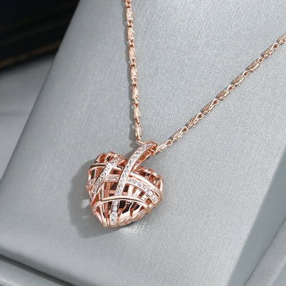 Hollow Wrapped Heart Necklace