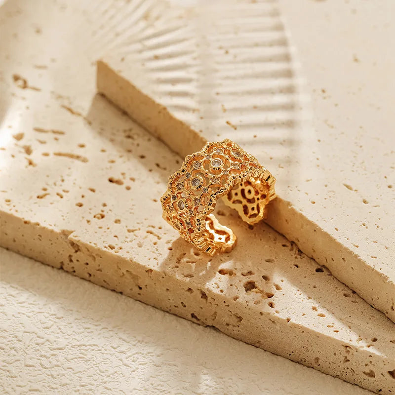 18k Inlaid Sparkle Ring