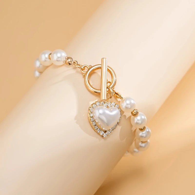 Pearl Heart Bracelet