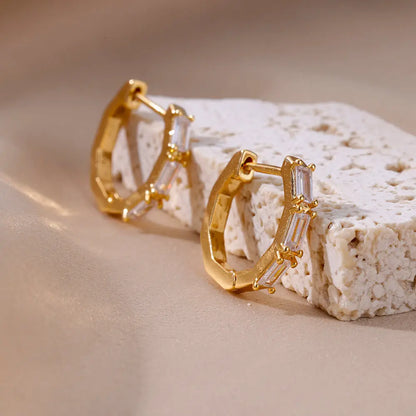 Crystal Bar Earrings