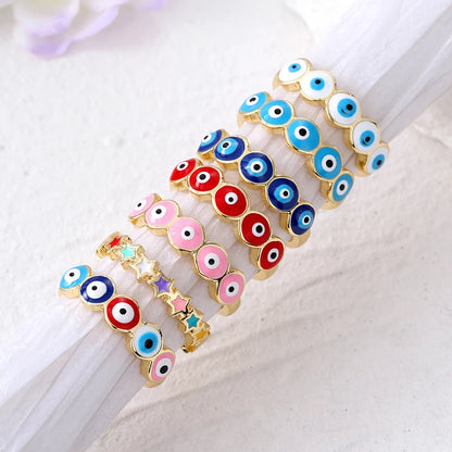 Adjustable Evil Eye Rings