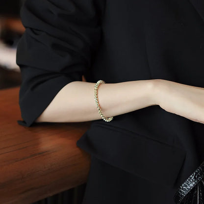 Geometric Bracelet & Earrings