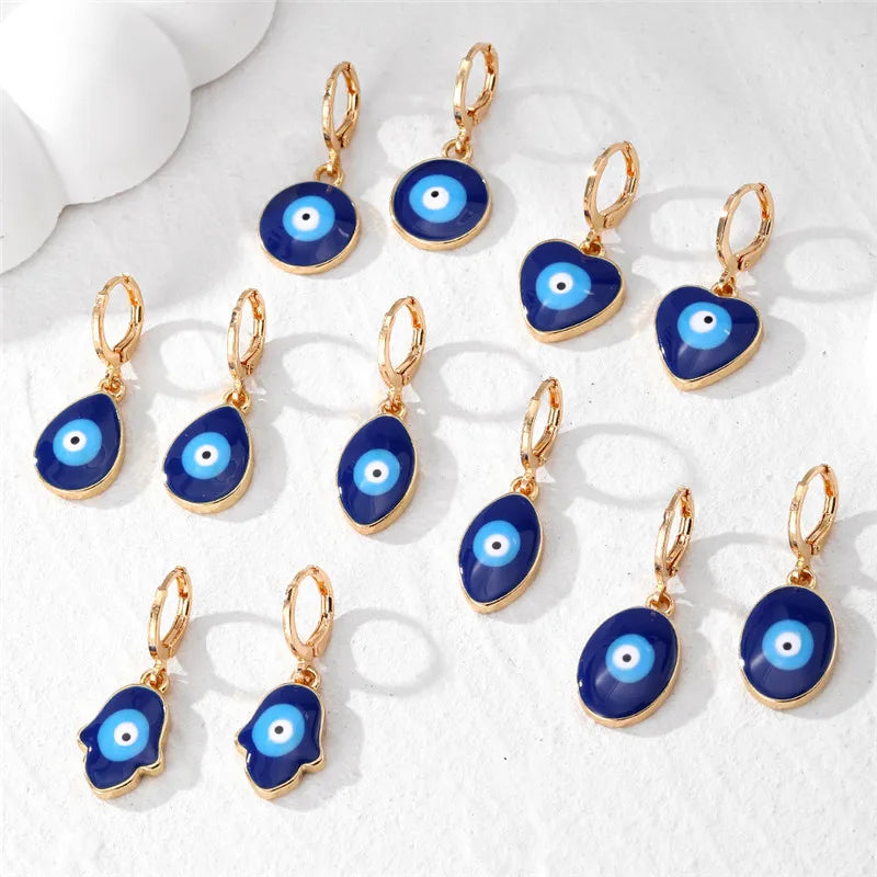 Simple Evil Eye Shape Earrings