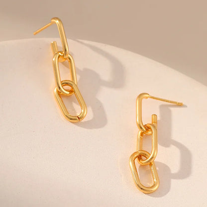 Minimal Chain Hoop Earrings