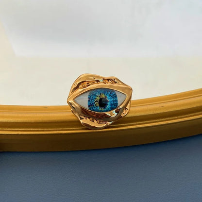 Vintage Open Evil Eye Stone Ring