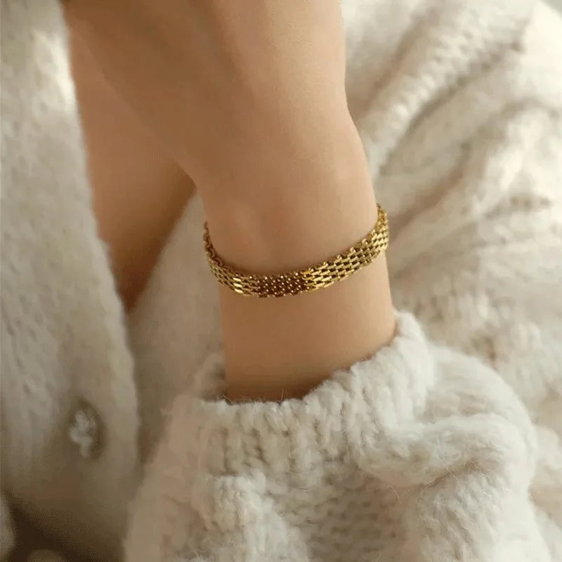 Textured Watch Belt Bracelet