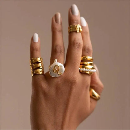 Zodiac Pearl Rings