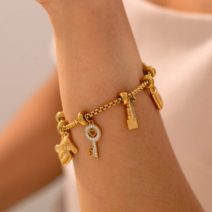 Lock Charm Bracelets