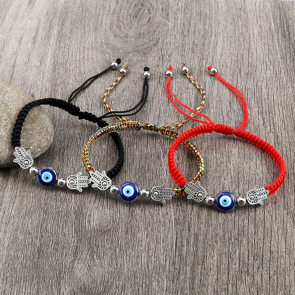 Braided Lucky Evil Eye Bracelets