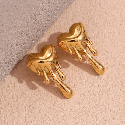 Melted Heart Earrings