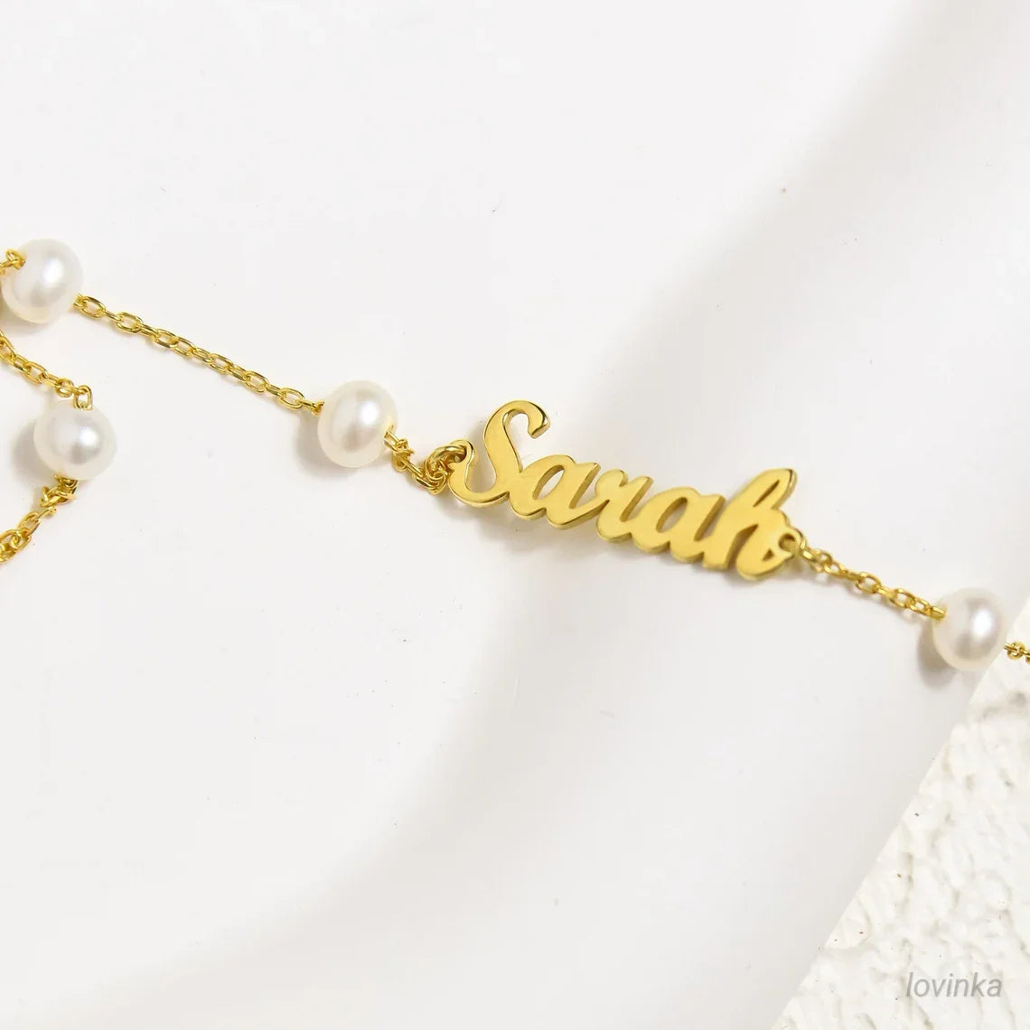 Custom Name Pearl Bracelet