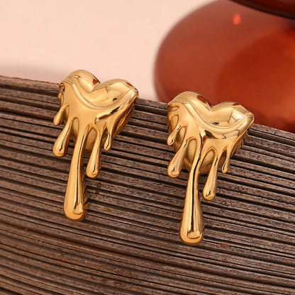 Melted Heart Earrings