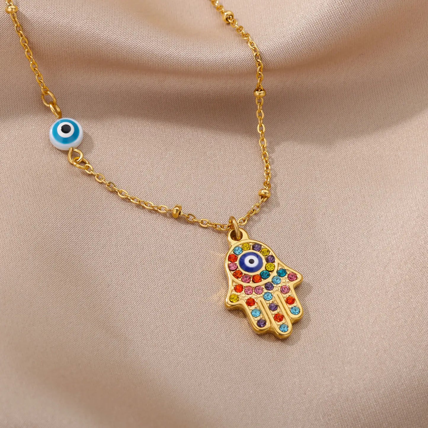 Colorful Evil Eye Necklace