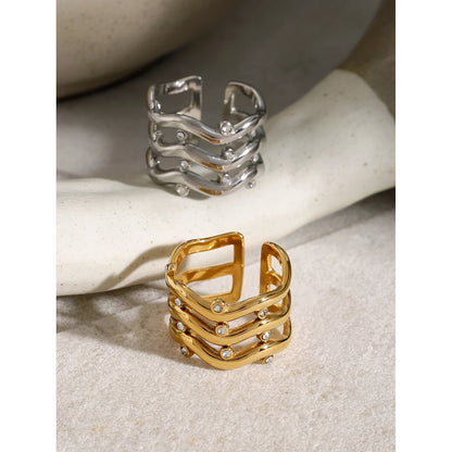 Wavy Stone Ring