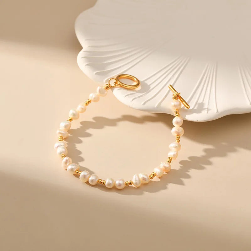 18k Pearl Bead Bracelet