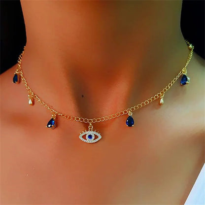 Evil Eye Tear Drop Choker