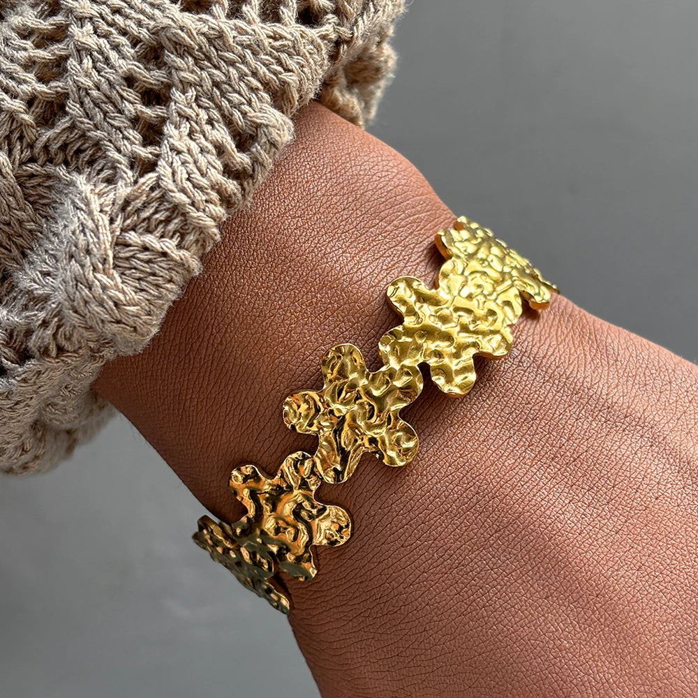 Battered Floral Cuff