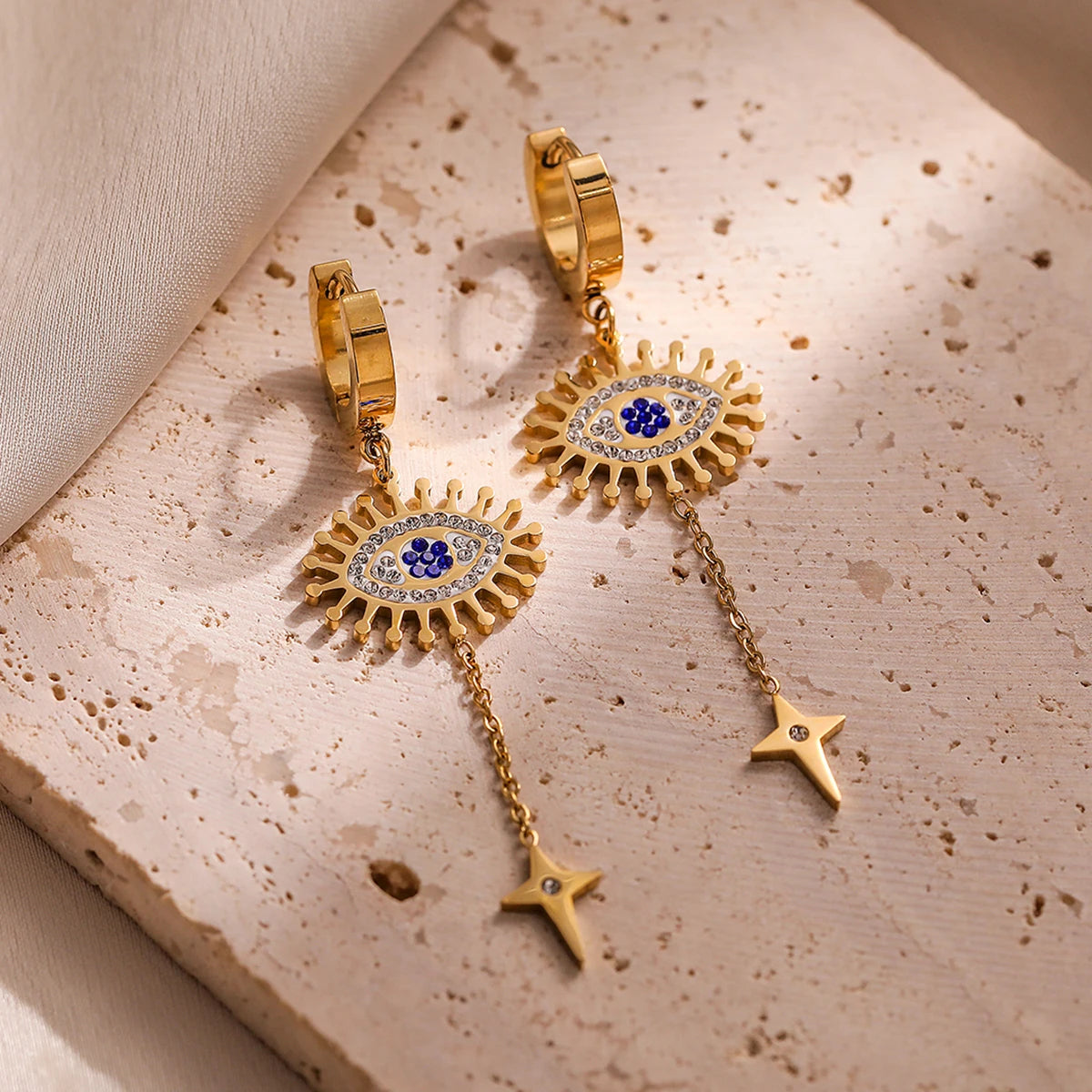 Vintage Evil Eye Drop Earrings